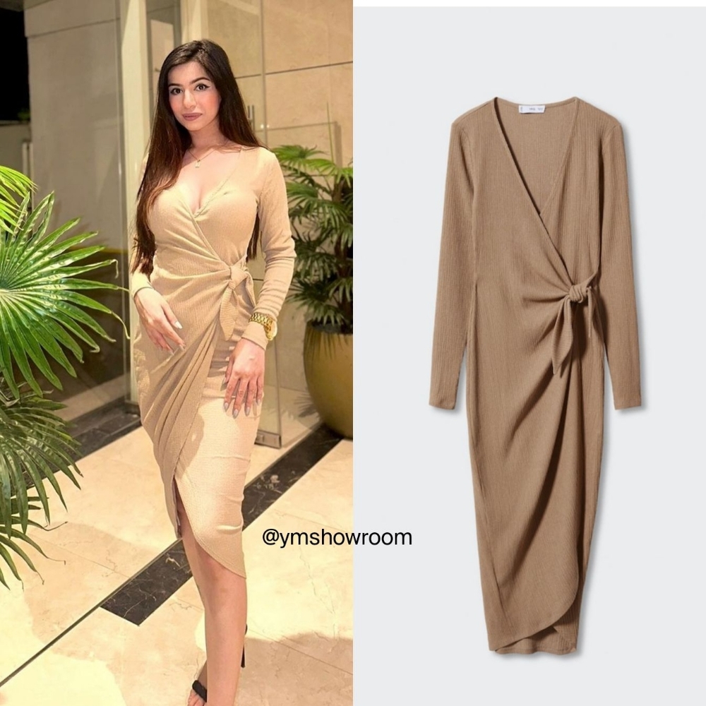 🔥Last 1🔥MANGO Bow wrap dress